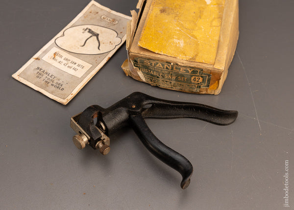 STANLEY No. 42X Adjustable Saw Set Near Mint in Box - 116589