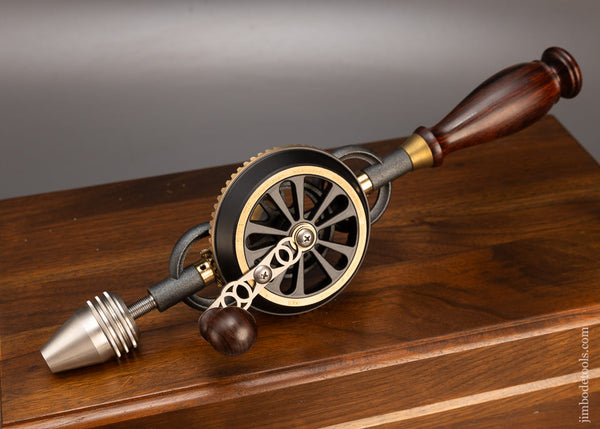 1998 BRIDGE CITY TOOL WORKS CT-6 Rosewood Hand Drill Dead Mint in Original Presentation Box - 116601