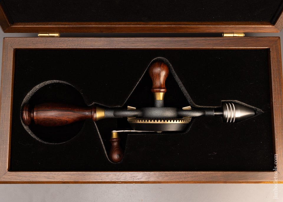 1998 BRIDGE CITY TOOL WORKS CT-6 Rosewood Hand Drill Dead Mint in Original Presentation Box - 116601