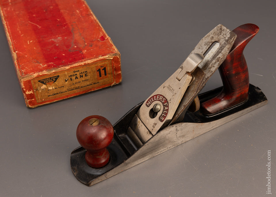 Rare MILLERS FALLS No. 11 (5 1/4 Jr. Jack) Plane in Original Box - 116610