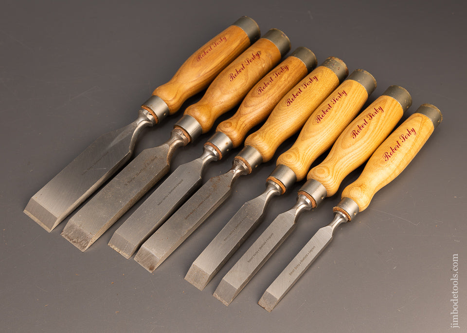 Phenomenal Set of 7 ROB’T. SORBY Heavy Mortise Chisels - 116612