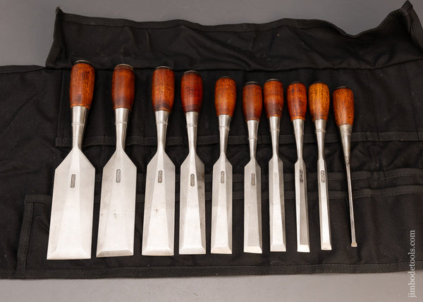 Astonishing Set of 10 STANLEY No. 40 EVERLASTING Chisels - 116644