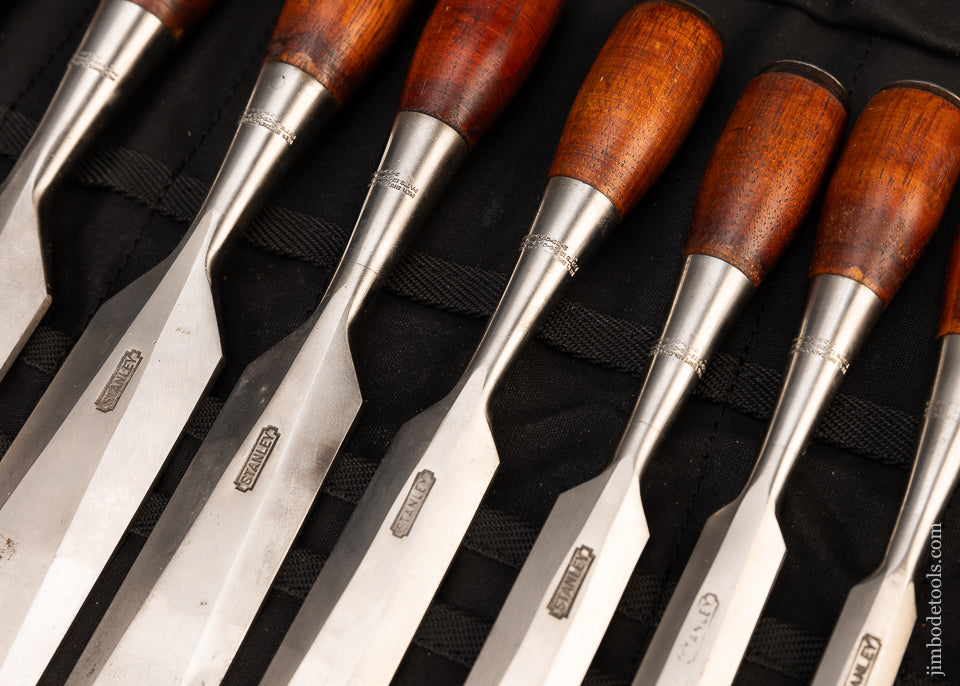 Astonishing Set of 10 STANLEY No. 40 EVERLASTING Chisels - 116644 - AS OF JUNE 20