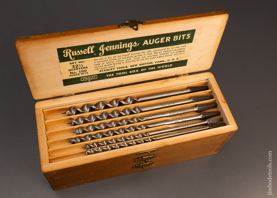Mint & Unused RUSSELL JENNINGS Auger Bits Set in Box - 116654