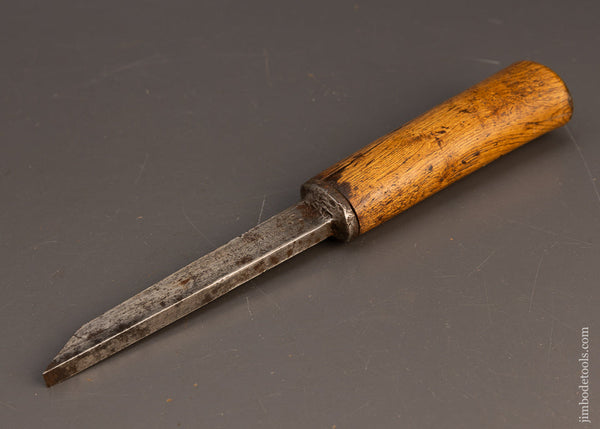 18th Century Pig Sticker Mortise Chisel by F. STONES 5/16 x 10 5/8 Inches - 116680