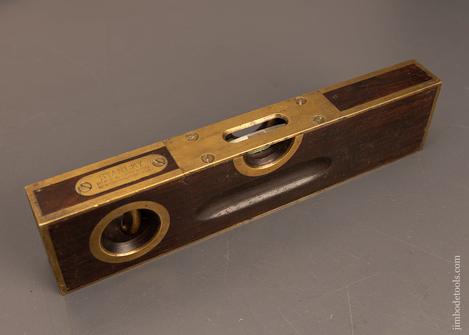 Fine & Rare 9 Inch STANLEY No. 98 Brass Bound Rosewood Level - 116682