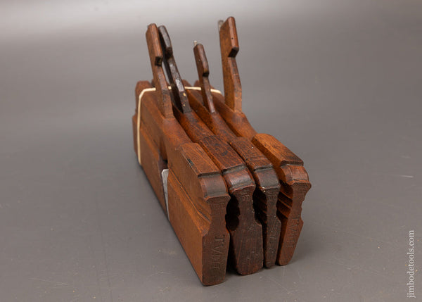 Set of 4 Round Moulding Planes by PETER DUESING, ANHOLT 1830-1927 - 116714