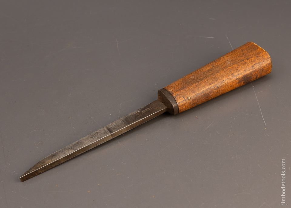 Fine 1/4 x 11 5/8 Inch Pig Sticker Mortise Chisel by MAHOOD Dated 1918 - 116738