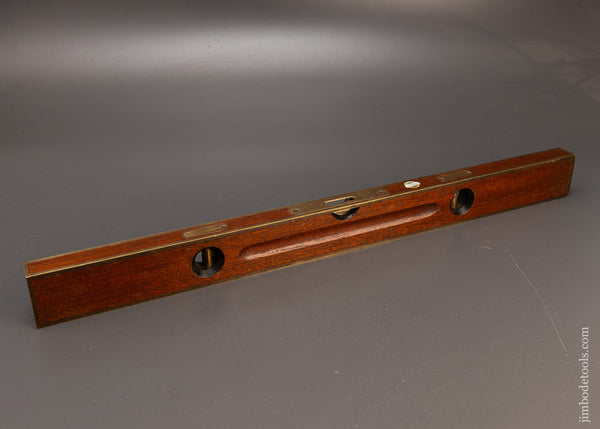 SWEETHEART STANLEY No. 93 Brass Bound Mahogany Level 24 Inch with Decal - 116755