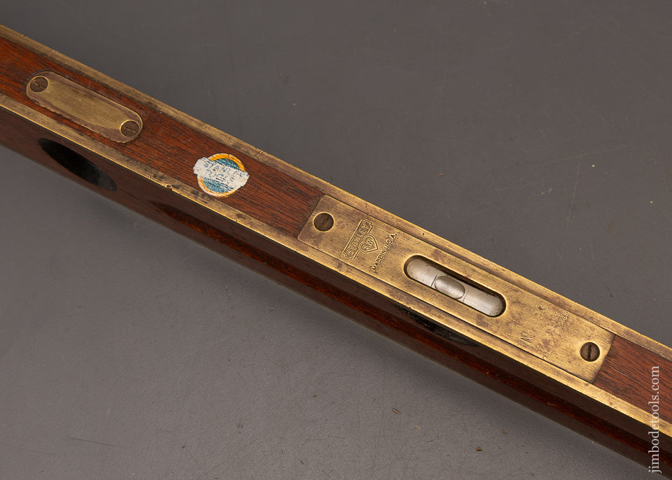 SWEETHEART STANLEY No. 93 Brass Bound Mahogany Level 24 Inch with Decal - 116755