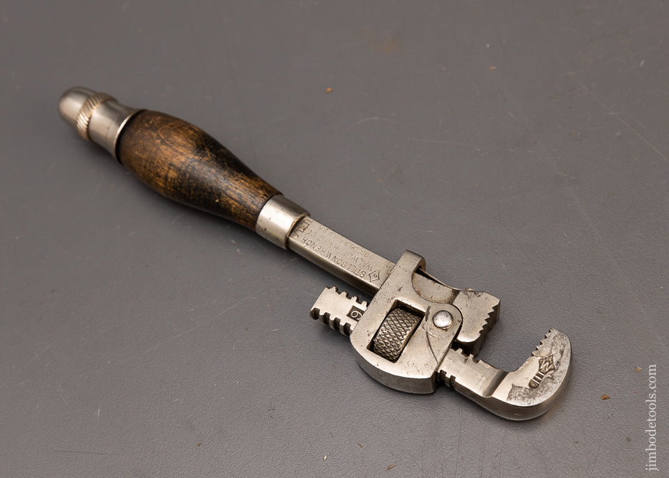 Fancy 6 Inch STILLSON Wrench with Hidden Screwdriver in Handle Extra Fine - 116758