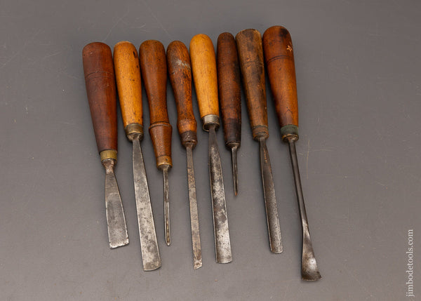 8 Good ADDIS Carving Chisels Gouges All Addis - 116786