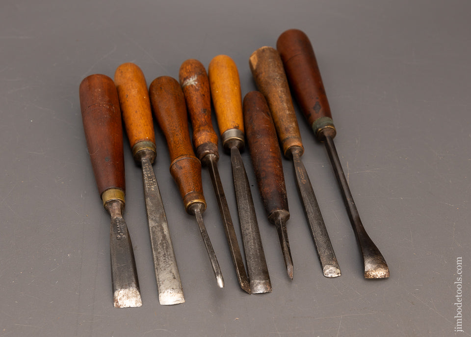 8 Good ADDIS Carving Chisels Gouges All Addis - 116786