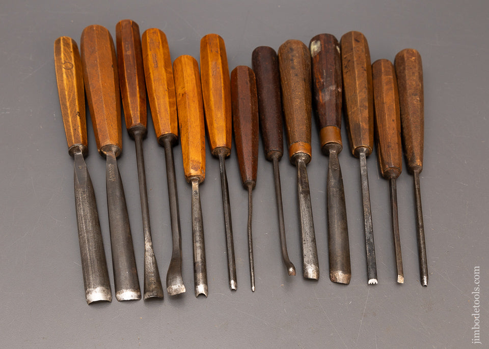 Set of 13 ADDIS Carving Tools Chisels Gouges - 116809