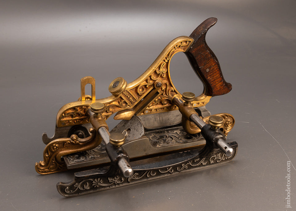 Fantastic Ornate STANLEY MILLERS PATENT Gunmetal No. 42 Plow & Filletster Plane - 116814