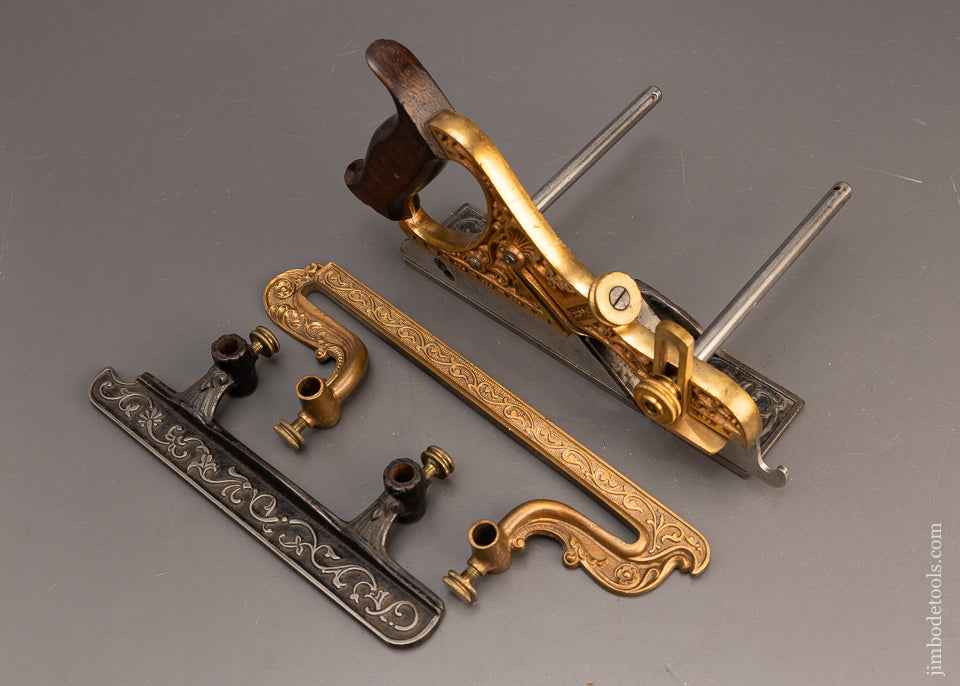 Fantastic Ornate STANLEY MILLERS PATENT Gunmetal No. 42 Plow & Filletster Plane - 116814 - AS OF JUNE 26