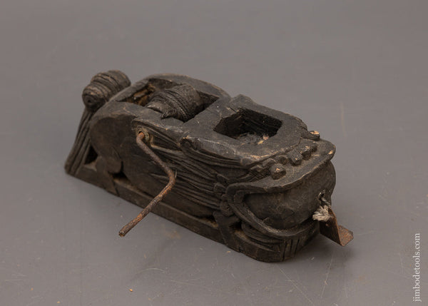 Carved Foo Dog Sumitsubo Japanese Ink Line - 116838