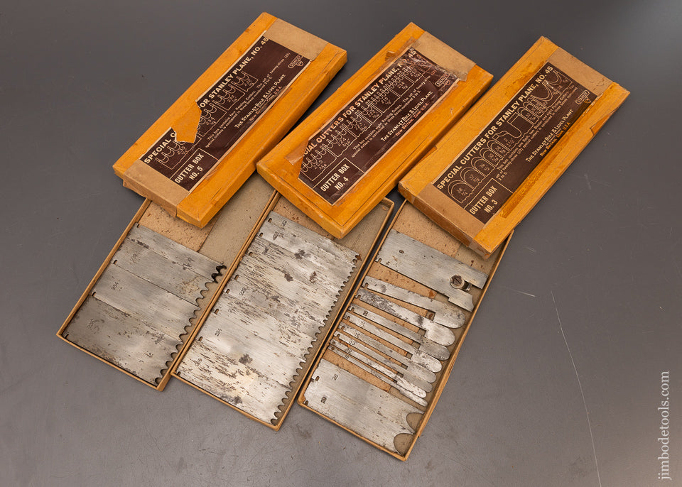 Rare 100% Complete Set of “SPECIAL” Cutters for STANLEY No. 45 Combination Plane - 116840