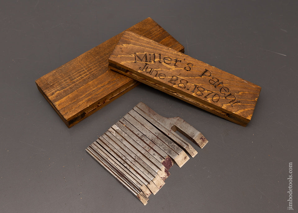 Set of 9 Plow Plane Irons for STANLEY No. 41-42-43 & 44 MILLERS PATENT Planes Original - 116844