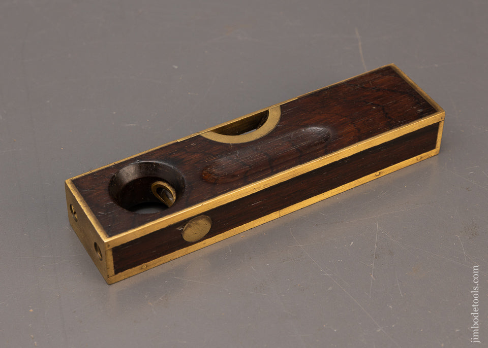 Fine 6 Inch STANLEY No. 98 Brass Bound Rosewood Level - 116847 - AS OF JULY 4