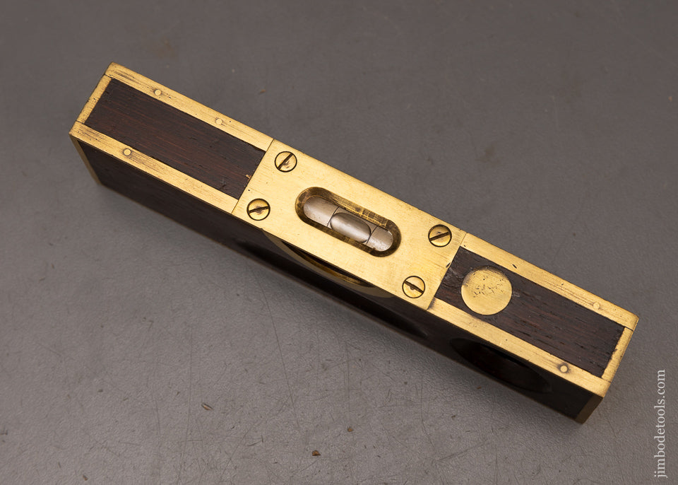 Fine 6 Inch STANLEY No. 98 Brass Bound Rosewood Level - 116847 - AS OF JULY 4