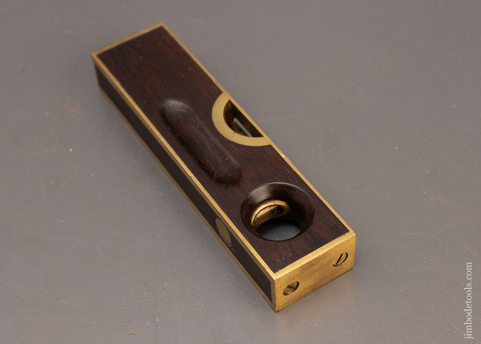 Fine 6 Inch STANLEY No. 98 Brass Bound Rosewood Level - 116847 - AS OF JULY 4