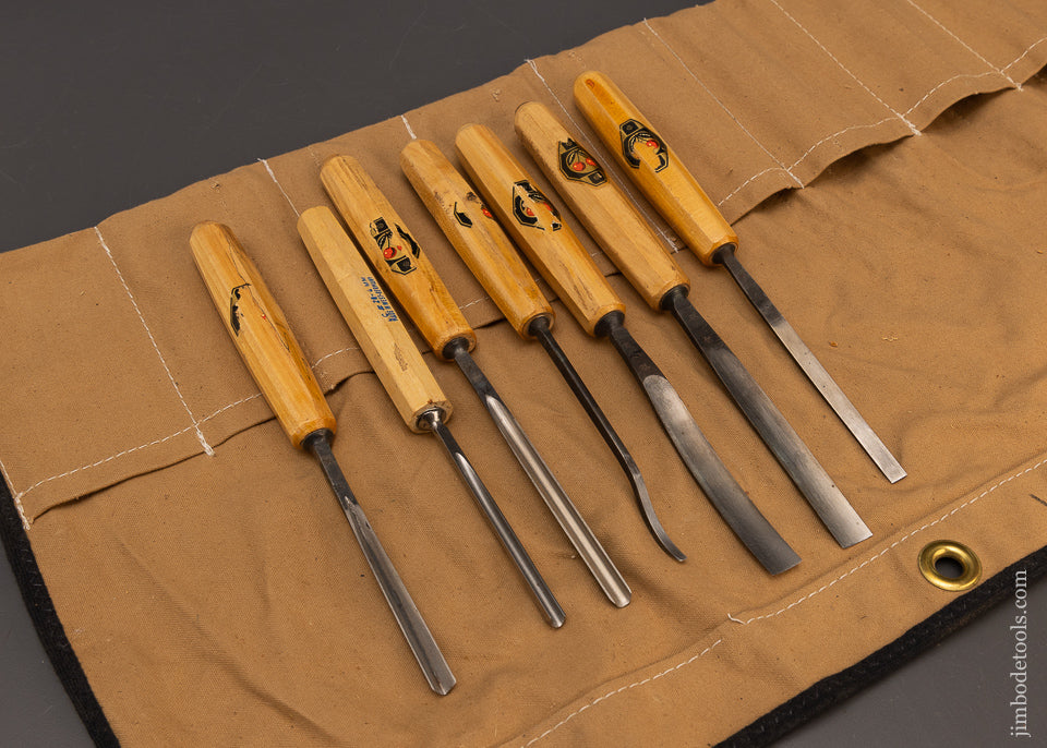 Two Cherries Gouges Fine Set of 7 TWO CHERRIES GERMANY Carving Chisels Gouges - 116849 ...