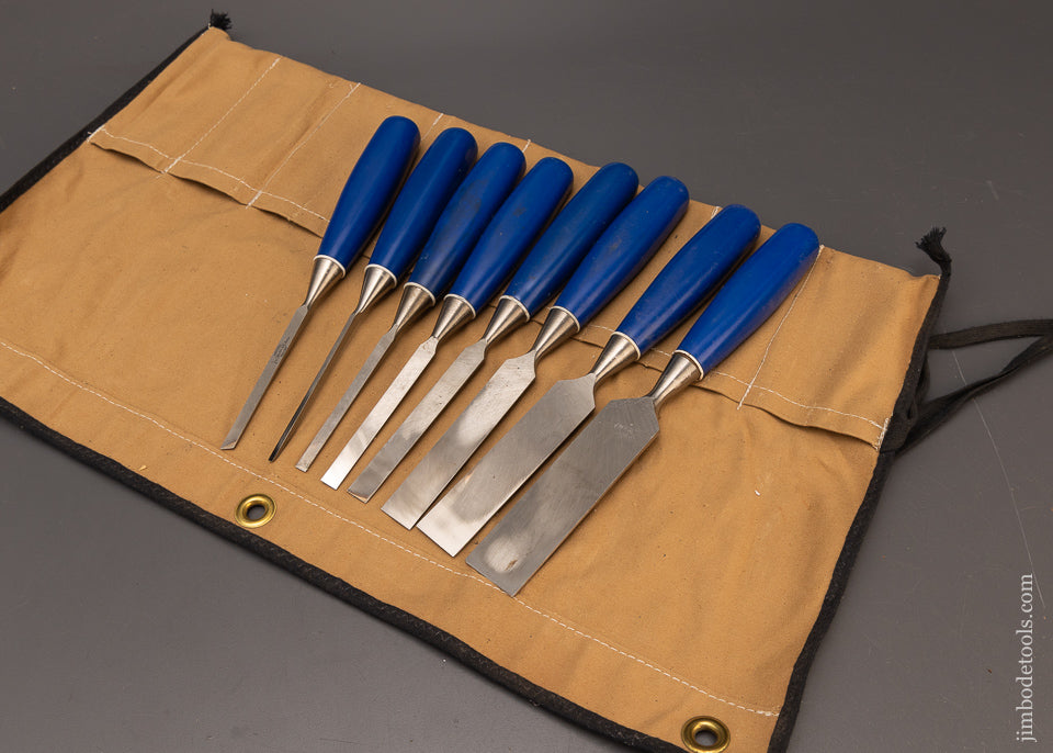Extra-Fine-Near-Mint-Set-of-8-MARPLES-BLUE-CHIP-Chisels-116850