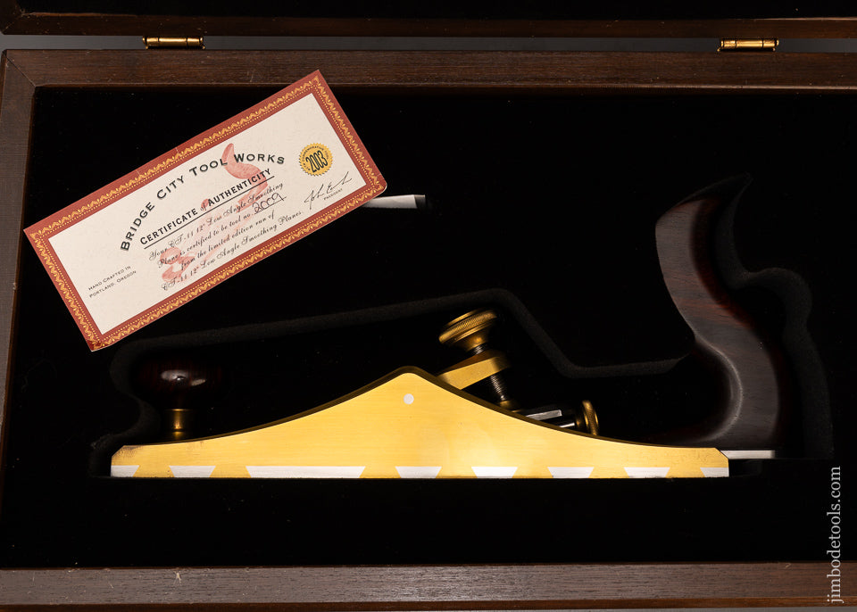 Mint BRIDGE CITY TOOL WORKS 2003 CT-11 Low Angle Smoothing Plane 12 Degrees in Original Box - 116853 - AS OF JULY 8