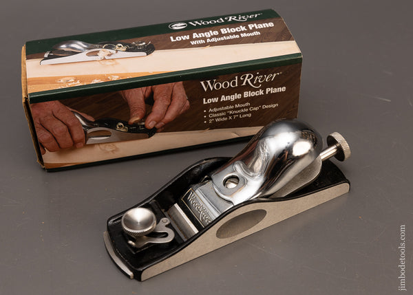 Mint in Box WOOD RIVER Low Angle Block Plane with Adjustable Mouth - 116900