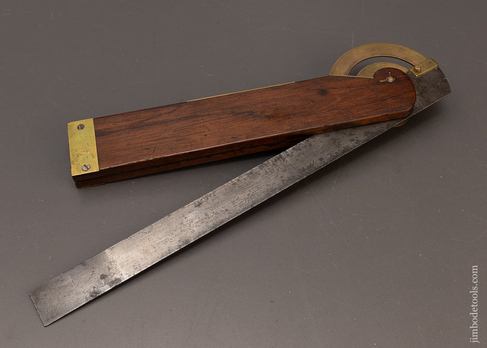 Rare & Fancy DISSTON & MORSS 12 Inch Rosewood Bevel & Combination Protractor - 116910 - AS OF JULY 17