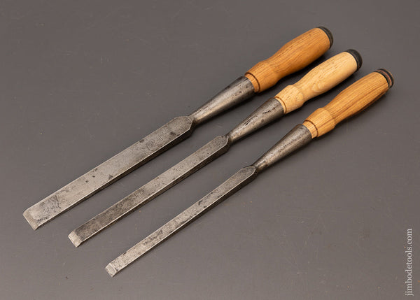 Set of 3 Fine P.S.&W. Socket Firmer Chisels - 116911