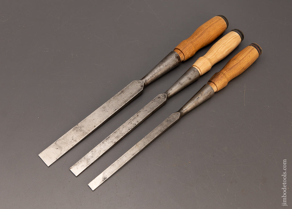 Set of 3 Fine P.S.&W. Socket Firmer Chisels - 116911