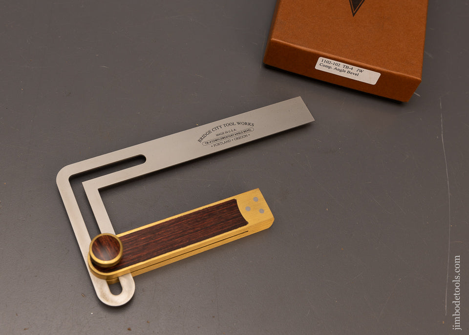 BRIDGE CITY TOOL WORKS Mint in Box TB-4 JW Complementary Angle Bevel ...