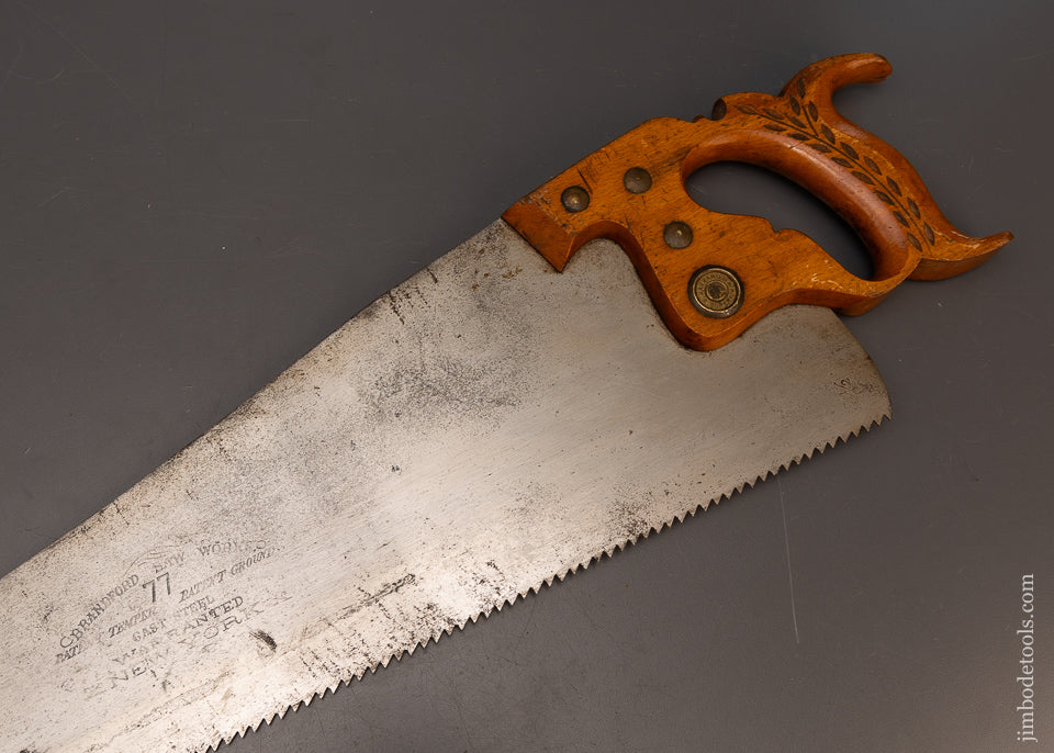 Really-Fine-BRANDFORD-SAW-WORKS-No.-77-Rip-Hand -Saw-116958