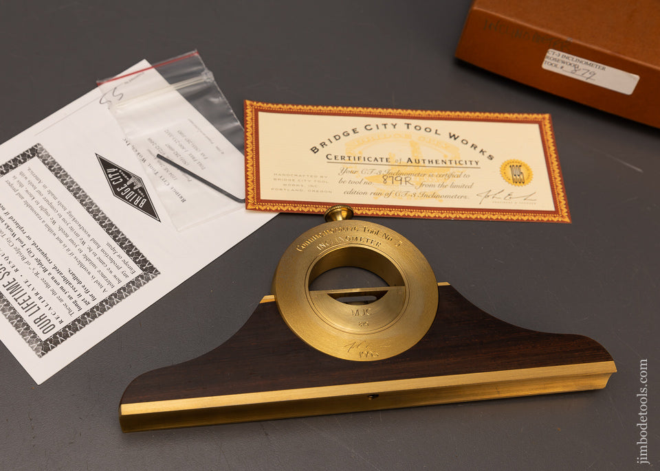bridge-city-tool-works-ct-3-inclinometer-rosewood-mint-in-box-116969