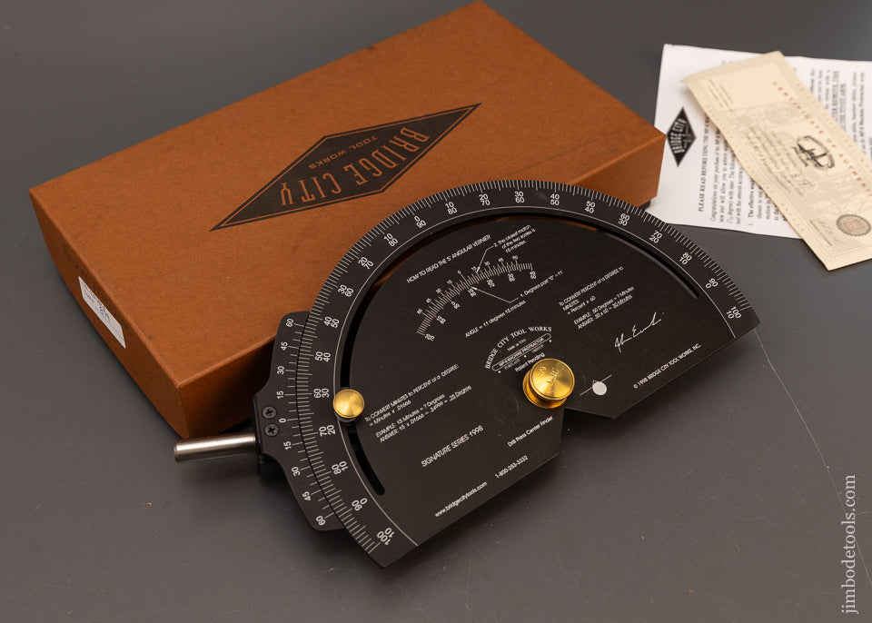 BRIDGE-CITY-TOOL-WORKS-MP8-Machine-Protractor-Mint-in-Box-116970