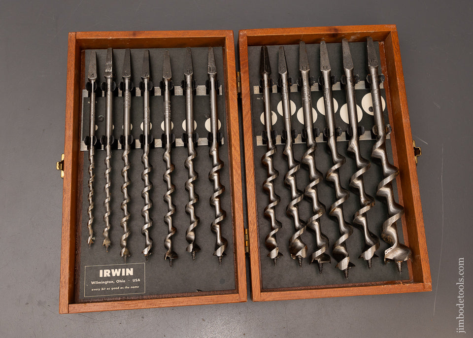 Complete-Set-of-IRWIN-Auger-Bits-in-Original-Box-117004