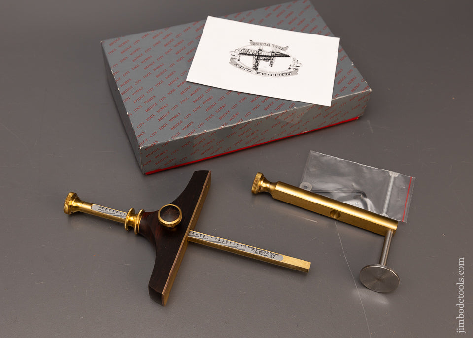 BRIDGE-CITY-TOOL-WORKS-DG-2-RW-Depth-Gage-Mint-in-Box-117030