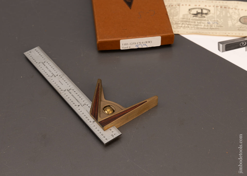 BRIDGE-CITY-TOOL-WORKS-CS-6-RW-Combination-Square-Mint-in-Box-117034