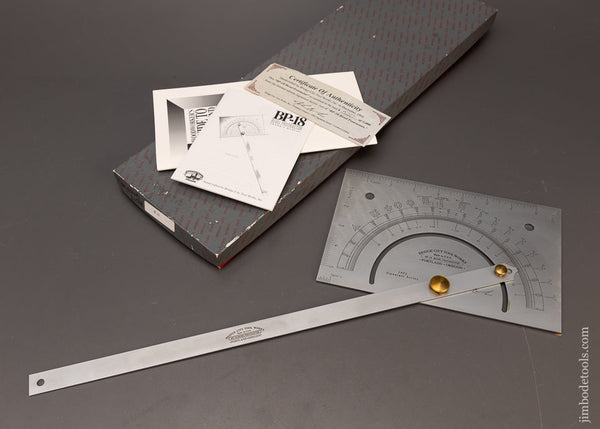 BRIDGE-CITY-TOOL-WORKS-BP-18-Bevel-Protractor-Mint-in-Box-117047