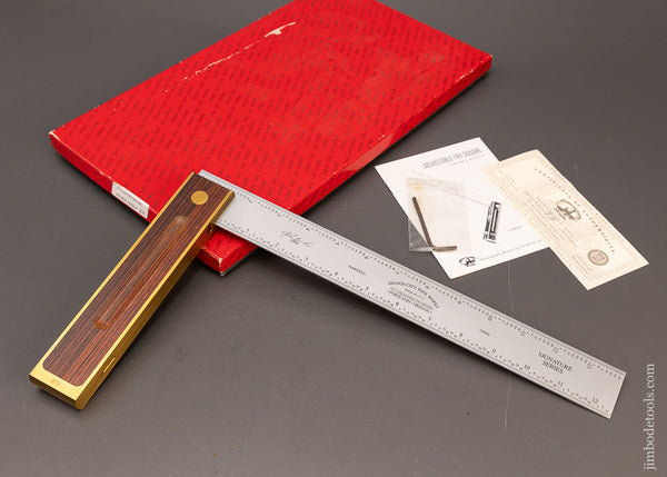 BRIDGE-CITY-TOOL-WORKS-AS-14-Adjustable-Try-Square-Mint-in-Box-117048