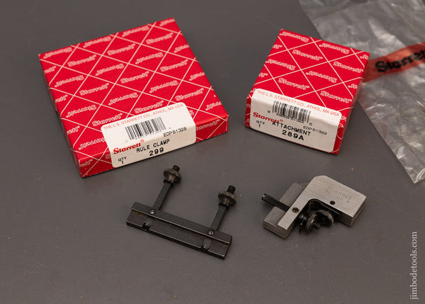 STARRETT-Rule-Clamp-&-Attachment-Mint-in-Box-117072