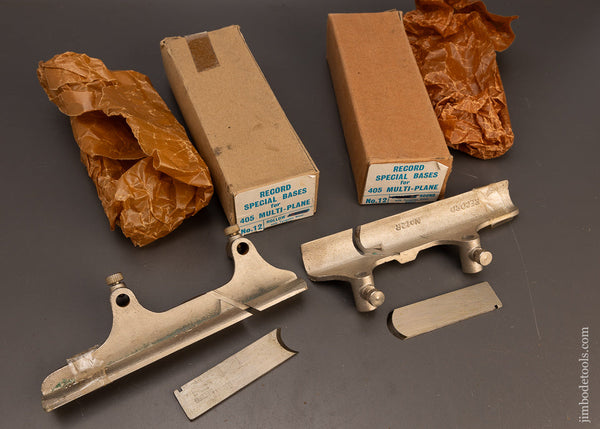 Pair-Hollows-&-Rounds-Special-Bases-For-RECORD-No.-405-Plow-Plane-Mint-in-Boxes-117152
