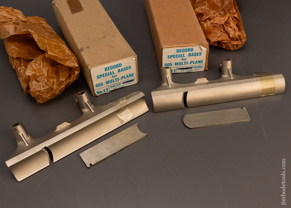 Pair-Hollows-&-Rounds-Special-Bases-For-RECORD-No.-405-Plow-Plane-Mint-in-Boxes-117152