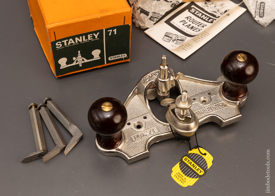 STANLEY-No.-71-Router-Plane-Mint-in-Box-117153