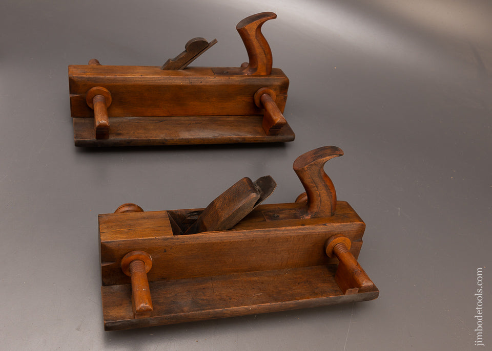 Fantastic-Pair-of-Screw-Arm-Adjustable-Tongue-&-Groove-Planes-by-B.-HUFF-MAKER-117180