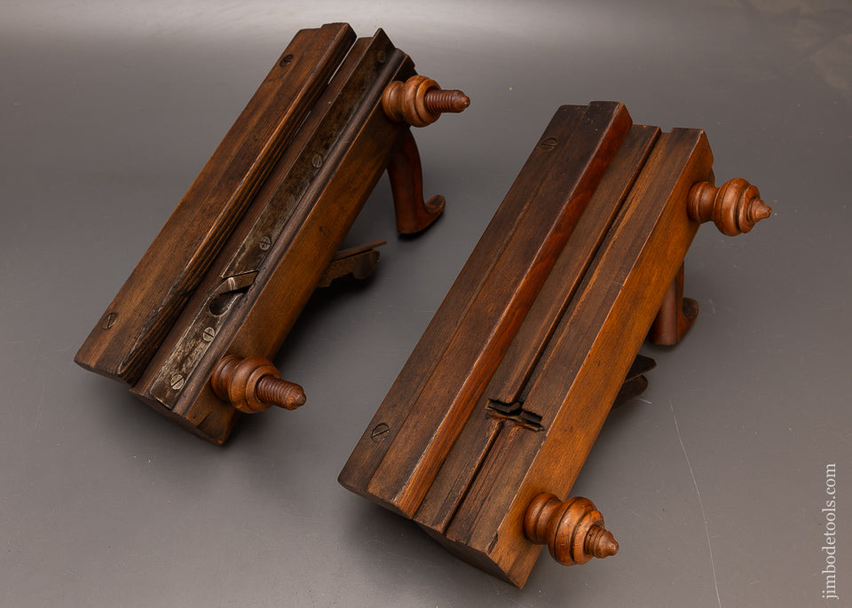 Fantastic-Pair-of-Screw-Arm-Adjustable-Tongue-&-Groove-Planes-by-B.-HUFF-MAKER-117180