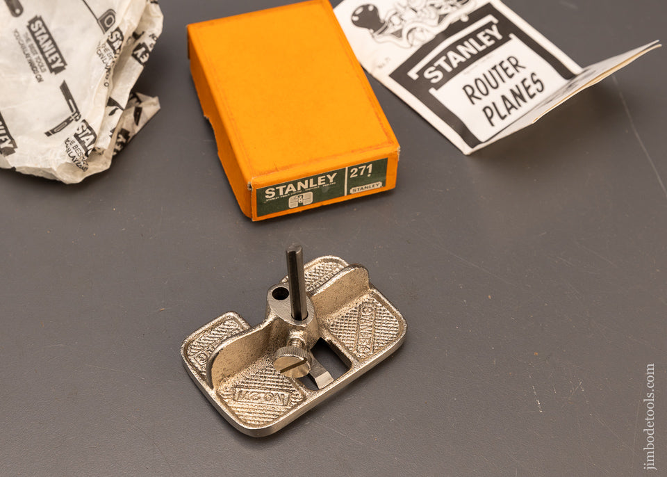 STANLEY No. 271 Router Plane Mint in Box - 117154