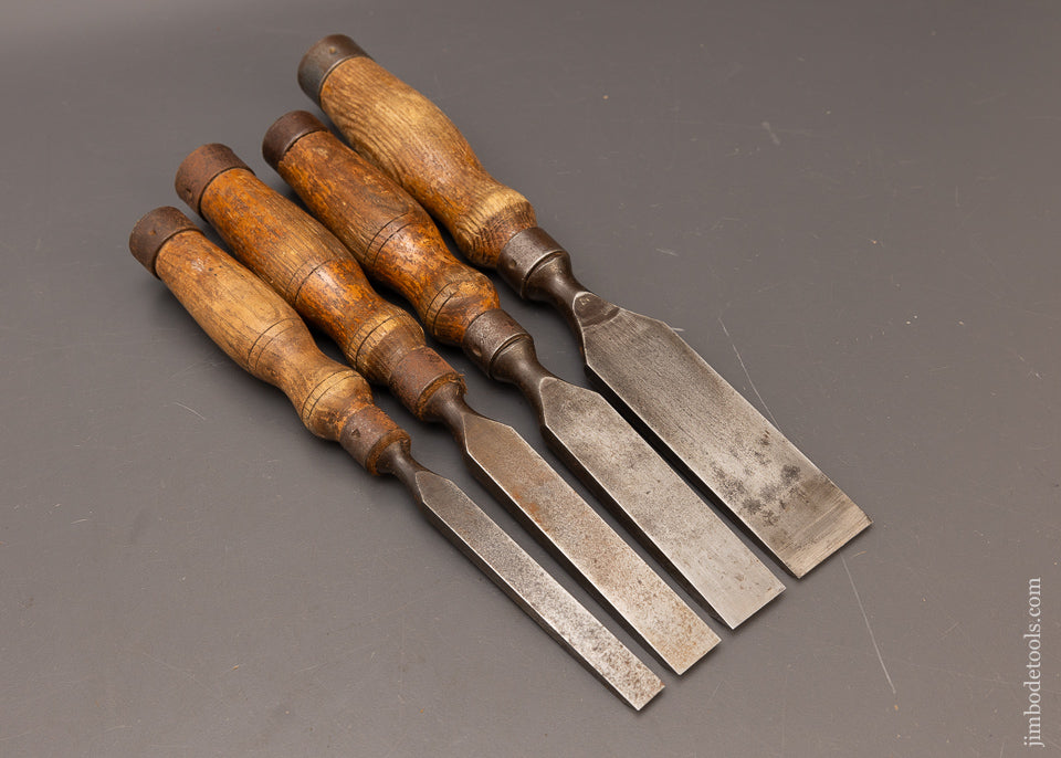 Fine-Set-of-4-SORBY-Heavy-Mortise-Chisels-117274